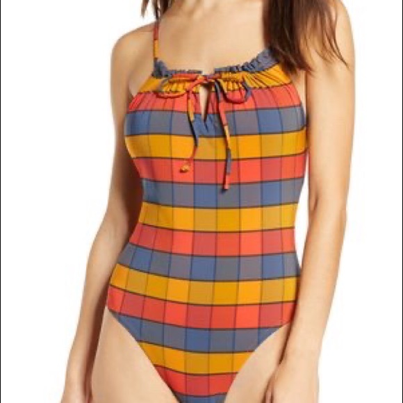 Madewell Second Wave Ruffled Drawstring One-Piece - Picture 13 of 16